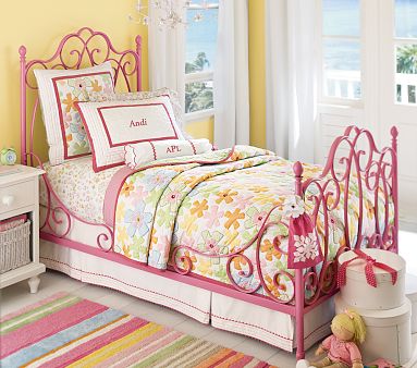 Georgia Iron Bed, Pink