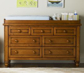 Rustic Thomas Extra-Wide Dresser & Topper Set, Rustic Sun Valley Honey