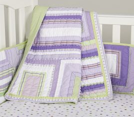 Katie Patchwork Toddler Quilt, Lavender