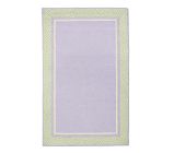 Polka Dot Border Rug, Lavender, 3 x 5'