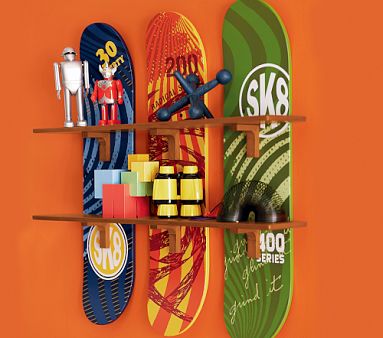 Skateboard Double Shelf