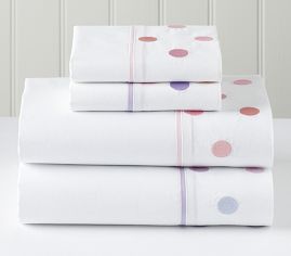 Isabelle Embroidered Dot Sham, Pink, Standard