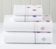 Isabelle Embroidered Dot Sheet Set, Pink, Twin