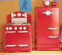 Red Retro Kitchen Oven & Icebox Set