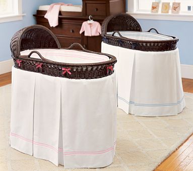 Bassinet & Bordered Pique Bedding