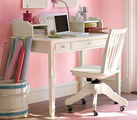 Madeline Writing Desk Hutch, Antique White