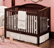 Diamond Matelasse Crib Skirt, Blue
