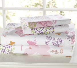 Organic Butterfly Fields Sheet Set, Twin