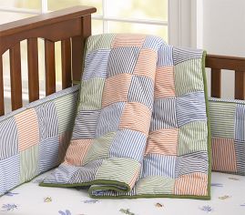 Caleb Toddler Quilt, Orange