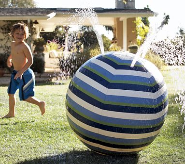Beach Ball Sprinkler, Blue/Green