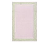 Polka Dot Border Rug, Pink, 3 x 5'