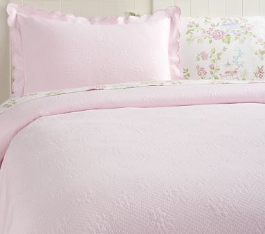 Organic Floral Matelasse Coverlet