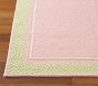 Polka Dot Border Rug, Pink
