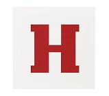 18x18  Novelty Mat Letter, White, H