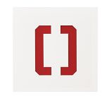 18x18  Novelty Mat Letter, White, O