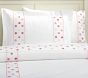 Isabelle Embroidered Dot Duvet, Pink, Twin