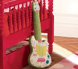 Guitar Pillow, Pink/Green