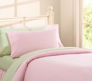 Gingham Duvet Cover, Twin, Pink