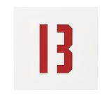 18x18  Novelty Mat Letter, White, B
