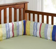 Chambray Crib Fitted Sheet, Blue