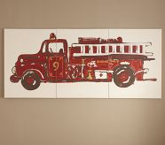 Fire Truck Triptic Art, Set of 3