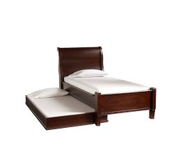 Larkin Sleigh Bed, Rustic Sun Valley White,Twin