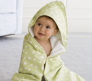 Polka Dot Nursery  Wrap & Washcloth Set, Light Pink