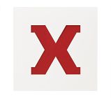18x18  Novelty Mat Letter, White, X