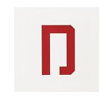 18x18  Novelty Mat Letter, White, D