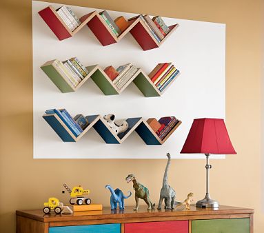 Zig Zag Shelf, 3 feet, Green