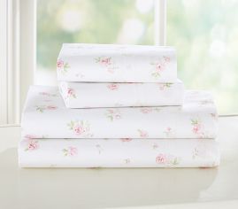 Amy Romantic Floral Sheet Set, Twin