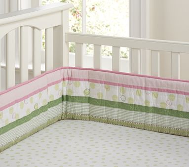 Marissa Polka Dot Crib Bed Skirt, Bright Lavender