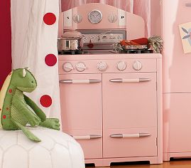 Retro Kitchen Oven, Pink