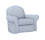 Dream Swivel Glider Slipcover, Blue Brushed Twill