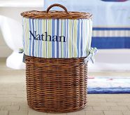 Multistripe Hamper Liner, Pink