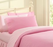 Chambray Duvet Cover, Twin, Pink
