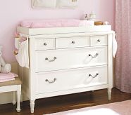 Darcy Dresser & Changing Table Topper Set, Vintage White