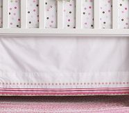 Katie Embellished Crib Skirt, Pink