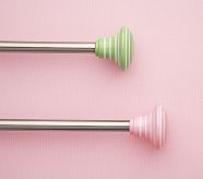 Small Stripe Hardware,  Rod, Small, 28-48", Pink, Oil Rubbed Bronze