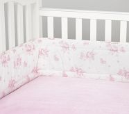 Chamois Crib Fitted Sheet, Bright Pink