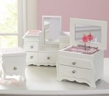 Mini Table Jewelry Box, White
