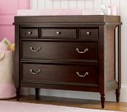 Darcy Dresser & Changing Table Topper Set, Vintage White