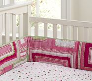 Katie White Polka Dot Crib Fitted Sheet, Pink