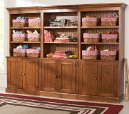 Rustic Thomas Storage Wall System, Rustic Sun Valley Espresso
