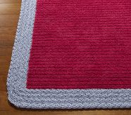 Gingham Border Rug