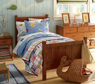 Camp Bed & Plush Mattress, Rustic Sun Valley Honey, Twin