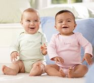 Long-Sleeve Solid Bodysuit, Green, 3-6 Months