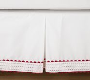Callie Ric Rac Bed Skirt, Twin, Bright Blue