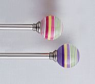 Multi-Stripe Nickel-Finished Rod, Lavender, Small (28"-48")