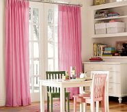 Linen Panel, 63", Bright Lavender